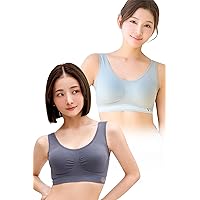 Viage ヴィアージュ クールグレー×グレー・ヌードピンク2点　L Amazon | [VIAGE] ヴィアージュ ナイトブラ & ショーツ セット