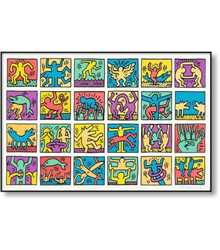Amazon.co.jp: 額装済/Untitled 1988/キース ヘリング/アートポスター
