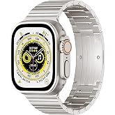 コンパチブル for apple watch バンド apple watch リンクブレスレット チタン製 取り外しボタン 軽量 丈夫 調整工具不要 iWatch Ultra3/Ultra2/Ultra/SE Series Ultra 10 9 8