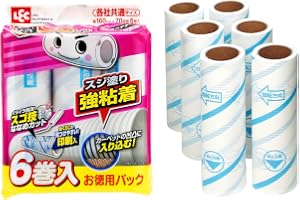 レック 激コロ スゴ技カット スジ塗 強粘着 70周 スペア 6個入 (カーペットクリーナー) S00004