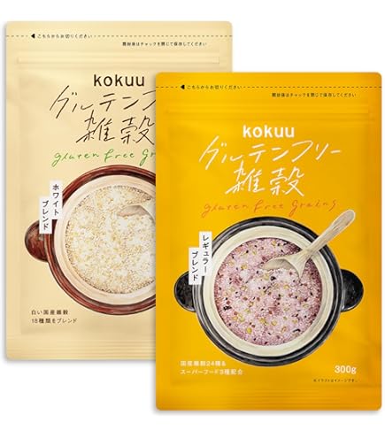 Amazon.co.jp: kokuu 雑穀 300g x 2袋 雑穀米 混ぜるだけ 24雑穀