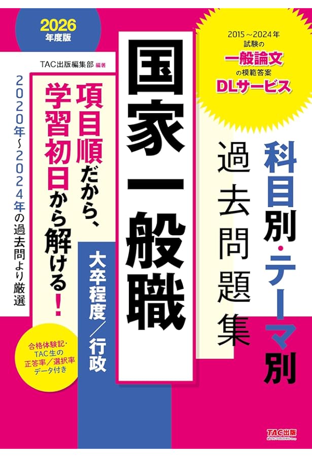 国家一般職 科目別・テーマ別過去問題集（大卒程度／行政） 2025年度