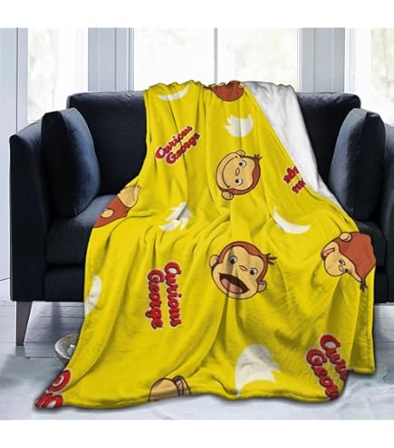 Amazon｜おさるのジョージ ブランケット blanket フランネル ふんわり