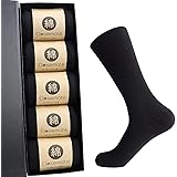 【強化版】靴下 メンズ ビジネス 男性 ソックス 弾力 耐久 防臭 吸汗 高級 綿 通気抜群 四季適用 ギフトボックス 出張 蒸れない 破れにくい 24-28㎝ リブ柄 5足セット
