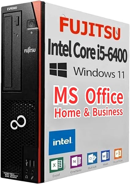 【整備済み品】【MS Office H&B 2024】 デスクトップPC ESPRIMO D586/Core i5-6400/Win11 Pro/wajunのWIFI/Bluetooth/DVD/8GB/128GB SSD - 1