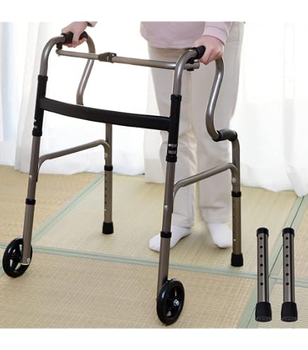 Amazon | 日進医療器 アルミ製 介助用車いす 背折れ 介助ブレーキ付き