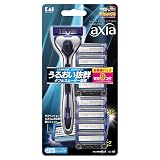 貝印 axia カミソリ バリューパックスリム 替刃 9個 メンズ 剃刀 ひげそり T字 5枚刃 カイレザー kai razor