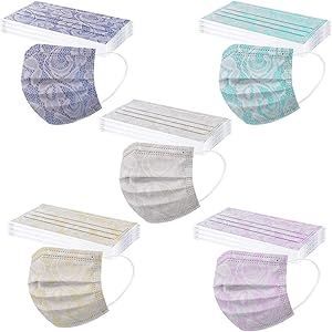 マスク 50枚 chensen 使い捨てマスク 不織布 レースマスク 超快適マスク レース マスク プリント レース柄…