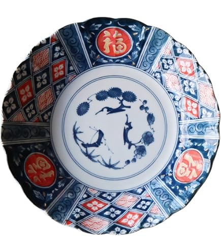 Amazon.co.jp: 【5枚セット販売】【有田焼】花飾り 7寸皿 149077