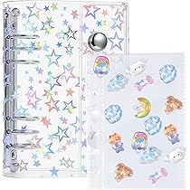 Amazon.co.jp: シール帳 透明 1本 20枚付き A6サイズ キラキラデザイン