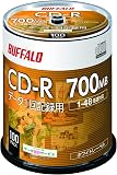バ ッファロー CD-R 700MB 100枚 スピンドル 48倍速 ホワイトレーベル RO-CR07D-100PW/N