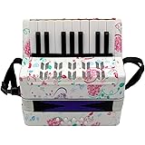 ミニ アコーディオン 音楽啓発楽器クリエイティブプレイ玩具子供のアコーディオン アコーディオン初心者に適しています (色 : Pink, Size : 23x10x23cm)