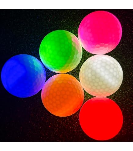 Amazon | ゴルフボール 光る 6個入 LED ナイトゴルフ ナイター 打感
