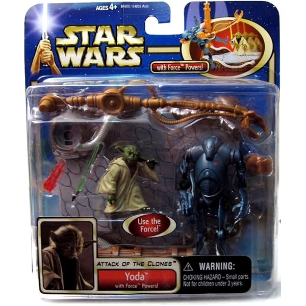 star wars attack of the clones yoda action figure