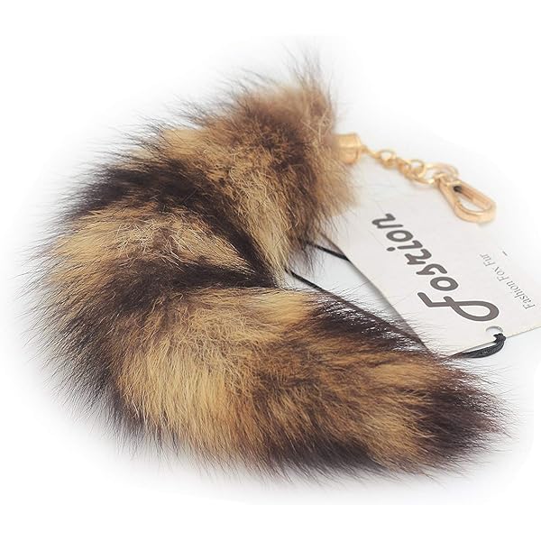 Amazon.co.jp: ZhichunLee 本物のキツネ/アライグマのしっぽチャーム