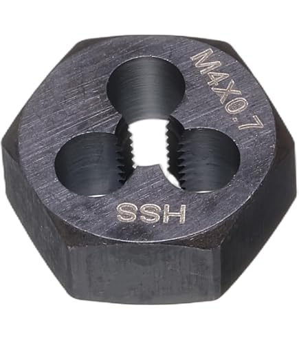 Uxcell 2-Pack M4 X 0.7 Right-Hand Round Threading Dies – HSS Adjustable Screw Cutting Tool For Metal & Plastic