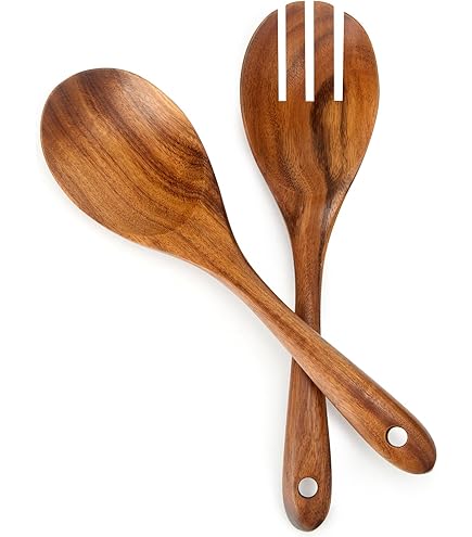 Server Per Insalata Lipper International 33 Cm - In Legno Di Rubberwood Con Finitura Ciliegio