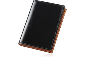 [KRUBITY] 名刺入れ メンズ レザーソムリエ監修【高級イタリアンレザー】 本革 大容量 (Black)