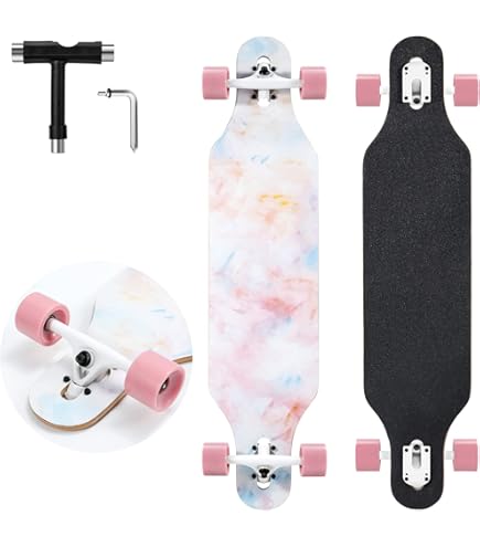 Amazon.co.jp: WiiSHAM Longborads Skateboards 42インチ 完全ドロップ