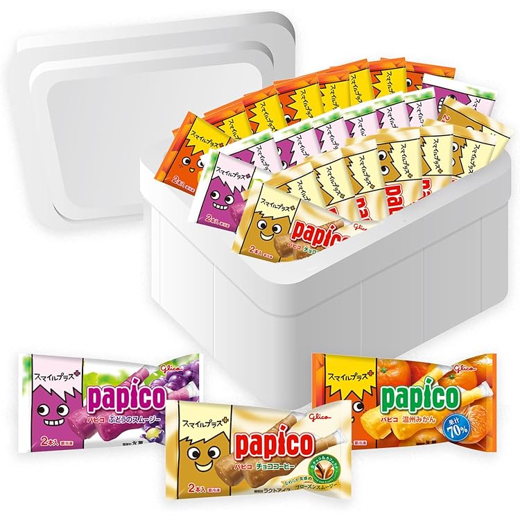 Amazon.co.jp: [冷凍] パピコマルチパック (45ml×10個)×8箱 江崎グリコ
