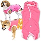 中型犬 女の子用 【日本製 純正品 術後服】術後服エリザベスウエア フルオブビガー 獣医師 共同開発 犬 柴犬 ビーグル エリザベスカラー 避妊 手術 傷舐 保護 カラー：6/ピンク サイズ：N2L