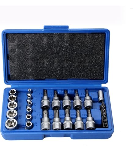 23点セット トルクスビットソケットセット CRV鋼製 Amazon.co.jp: YWHWXB 29点 E＆T型トルクスソケットセット 花形