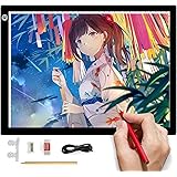 トレース台 A4 ライトボックス elice【高輝度トレス台 目盛り付き 無段階調光ライトテーブル】イラスト、マンガ、スケッチ、製図、芸術家、子供などで楽々に適用