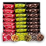 エール・エル プティワッフル 個包装 焼き菓子 バレンタイン ホワイトデー スイーツギフト 手提げ袋付き プレーン ショコラ 抹茶 (24個入り)
