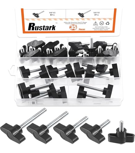 20 Pack M6 X 12mm Tee Wing Thumb Screws - Standard - View #12