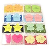 大量 16点セット かわいい 剥がれにくい 付箋 8種×各2個 蛍光 メモパッド ふせん まとめ買い