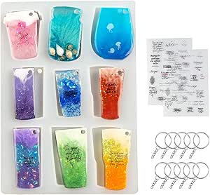Amazon Co Jp Let S Resin タンブラー シリコン型 キーチェーン 樹脂型 メイソンジャーエポキシ型 コーヒーカップ 樹脂シリコン型 ワインタンブラー シリコン型 樹脂製 ホーム キッチン