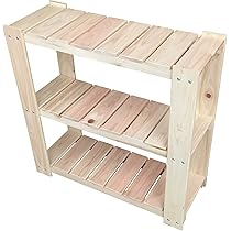 Amazon｜国産総桧ウッドラック 2段 幅440mmx奥行き270mmx高さ