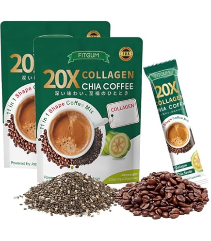 Amazon.co.jp: FITGUM チアシード 入り インスタントコーヒー 12g×10袋