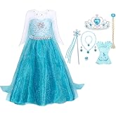 Cozep Girls Princess Costume - Mermaid Dress For Halloween & Birthday Parties
