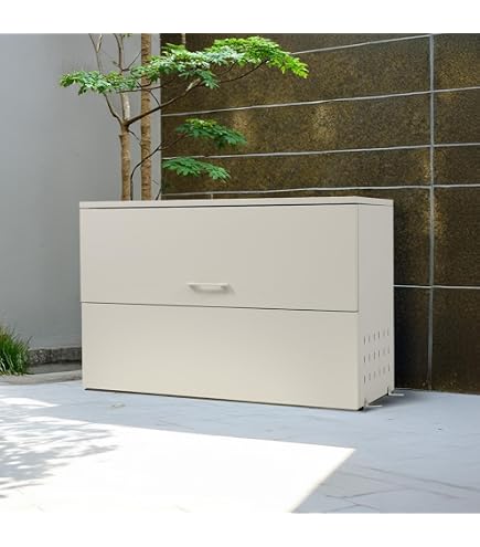 Amazon.co.jp: ゴミ箱 屋外ゴミ収納庫 210L 防錆ガルバリウム鋼板製