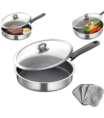 Amazon | [Arklove]【職人技 百年鍋具製造】ステンレス鋼フライパン