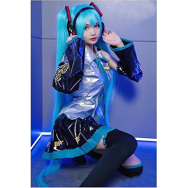 Amazon.co.jp: [YYSMUPILE] 初音ミク LED発光 コスプレ衣装 【ウィッグ