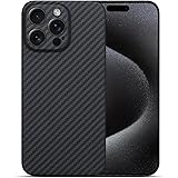 Sisyphy iPhone 14 Pro 対応 アラミド繊維ケース、6.1インチ ミニマリスト カーボン風 極薄0.64mm 超軽量 10g 耐衝撃 ワイヤレス充電をサポート