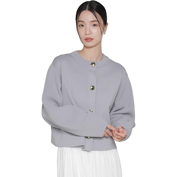 Amazon | [ナノ・ユニバース] Vネックツイードジレ F オフホワイト