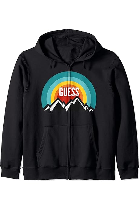Amazon | Guess、ヴィンテージレトロサンセットデザイン。 パーカー 