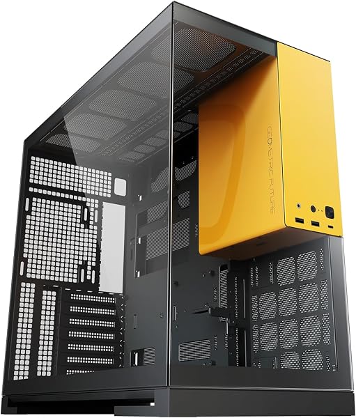 GEOMETRIC FUTURE ミドルタワーPCケース Model 5 Black 強化ガラスパネル ピラーレス構造 RTX 40シリーズGPU / 420mmラジエーター搭載可能 E-ATX/ATX/Micro-ATX/ITX規格対応 日本正規代理店品 - 1