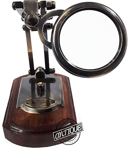 Amazon | アンティーク拡大鏡 Barraud & Sons London 真鍮 拡大鏡