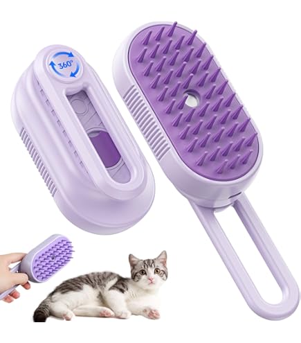 Amazon.co.jp: 猫スチームブラシ 3 in 1蒸気猫ブラシ 猫グルーミング