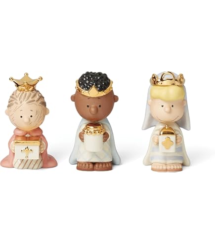 LENOX ピーナッツ　スヌーピークリスマス・ページェントの置物 7点 Amazon.co.jp: LENOX PEANUTS SNOOPY THE CHRISTMAS PAGEANT SET by