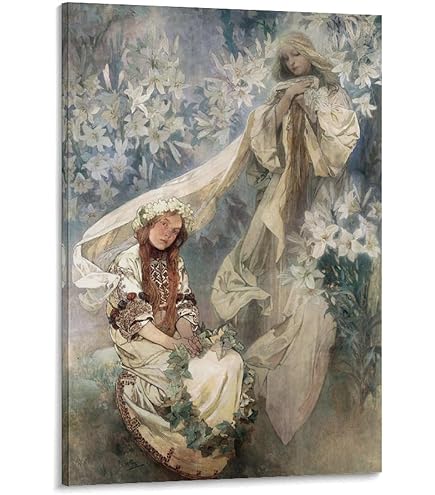 Amazon.co.jp: アルフォンス・ミュシャ『羽根』ジクレー 人物画 女性画