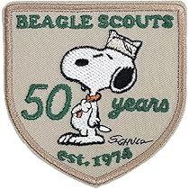Amazon.co.jp: ビーグルスカウト50周年 ワッペン大 スヌーピー＆ウッド