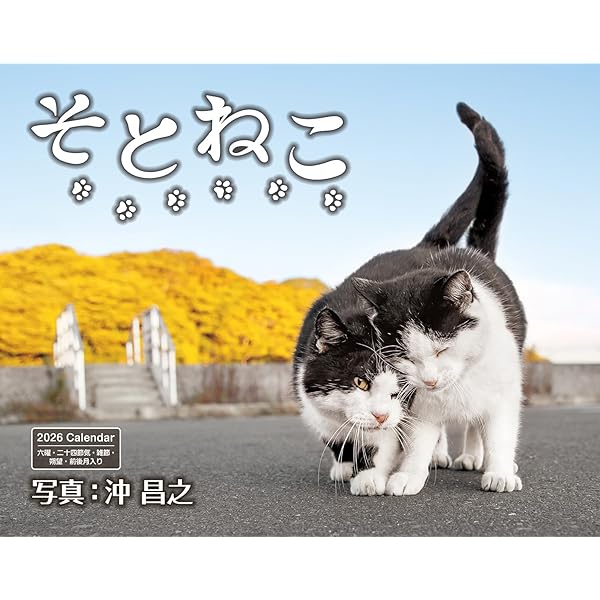 まちかどの猫カレンダー 2026（壁掛け） ([カレンダー]) | 阪 靖之 |本