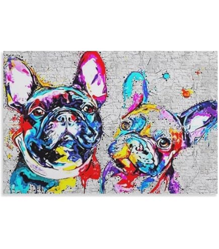 Amazon.co.jp: カラフルなフレンチブルドッグポスター プリント