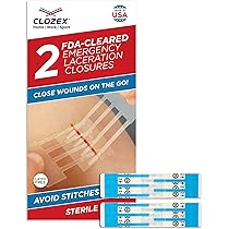 傷あり Amazon | Clozex 緊急裂傷閉鎖 - ステッチなしで傷を修復します