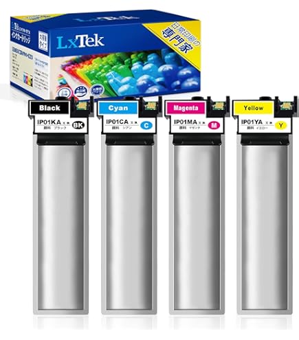 Amazon.co.jp: エプソン用 IP01 IP01B 互換インクパック 全色